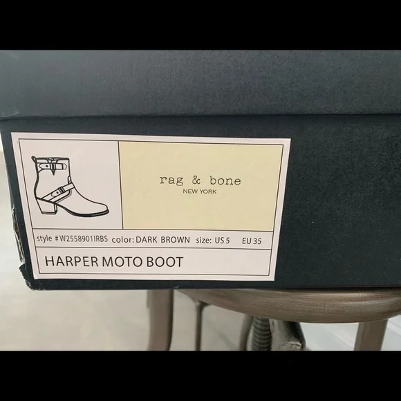 RAG & BONE Harper Moto Boot sz 35 or 5 EUC !!! - Picture 12 of 13